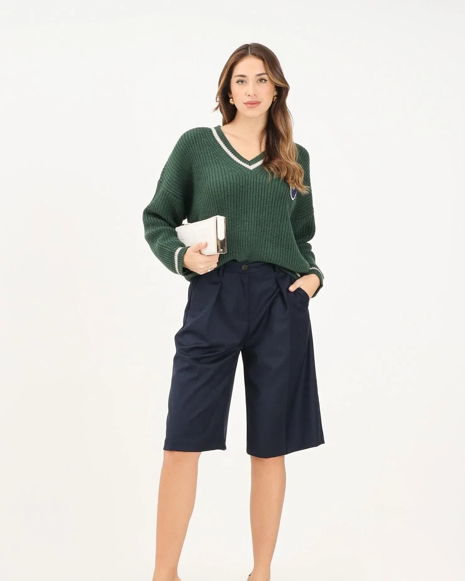 Bermuda blu W25P735 TENSIONE IN