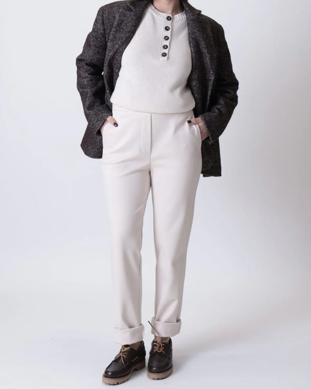 Pantalone classic panna TF2092