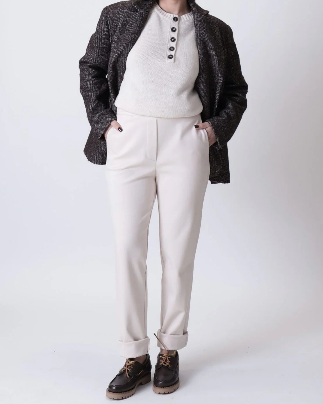 Pantalone classic panna TF2092