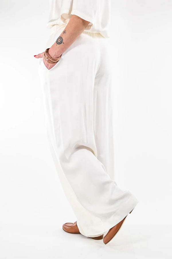 PANTALONE PALAZZO IN VISCOSA ART.TD0008 - BURRO