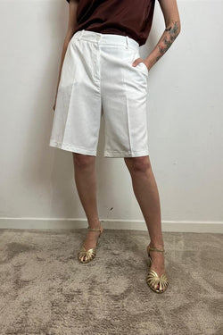 Haveone-bermuda Zip Davanti PCB-N337 bianco
